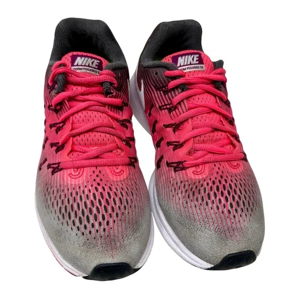 Nike Zoom Pegasus 33 Running Shoes Pink Grey Women's Size 9 - Picture 5 of 15